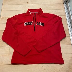 Under Armour University of Maryland Red Quarter-Zip Pullover
